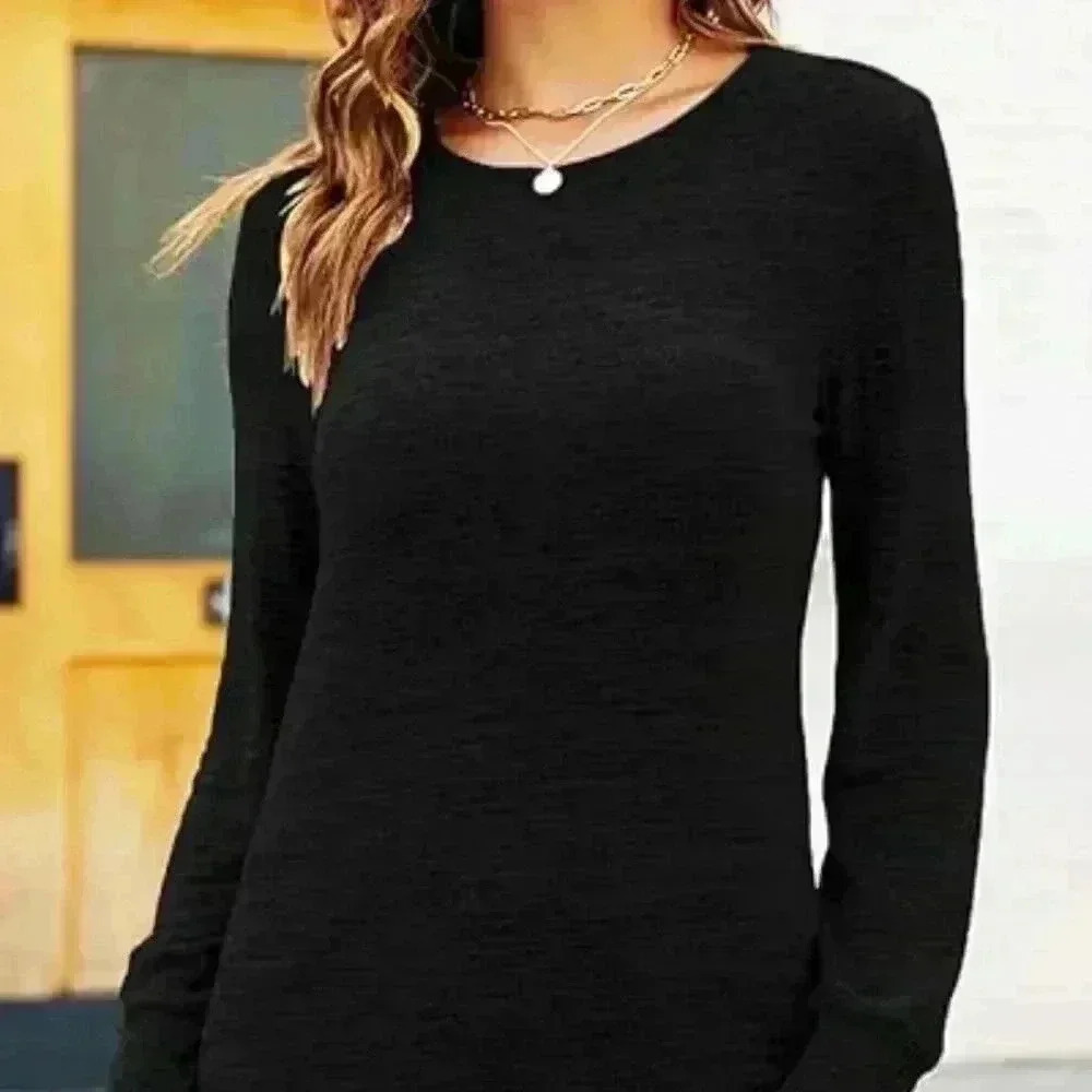 NWT: Women's Long Sleeve Back Crewneck Sweater- 2XL - Picture 2 of 3